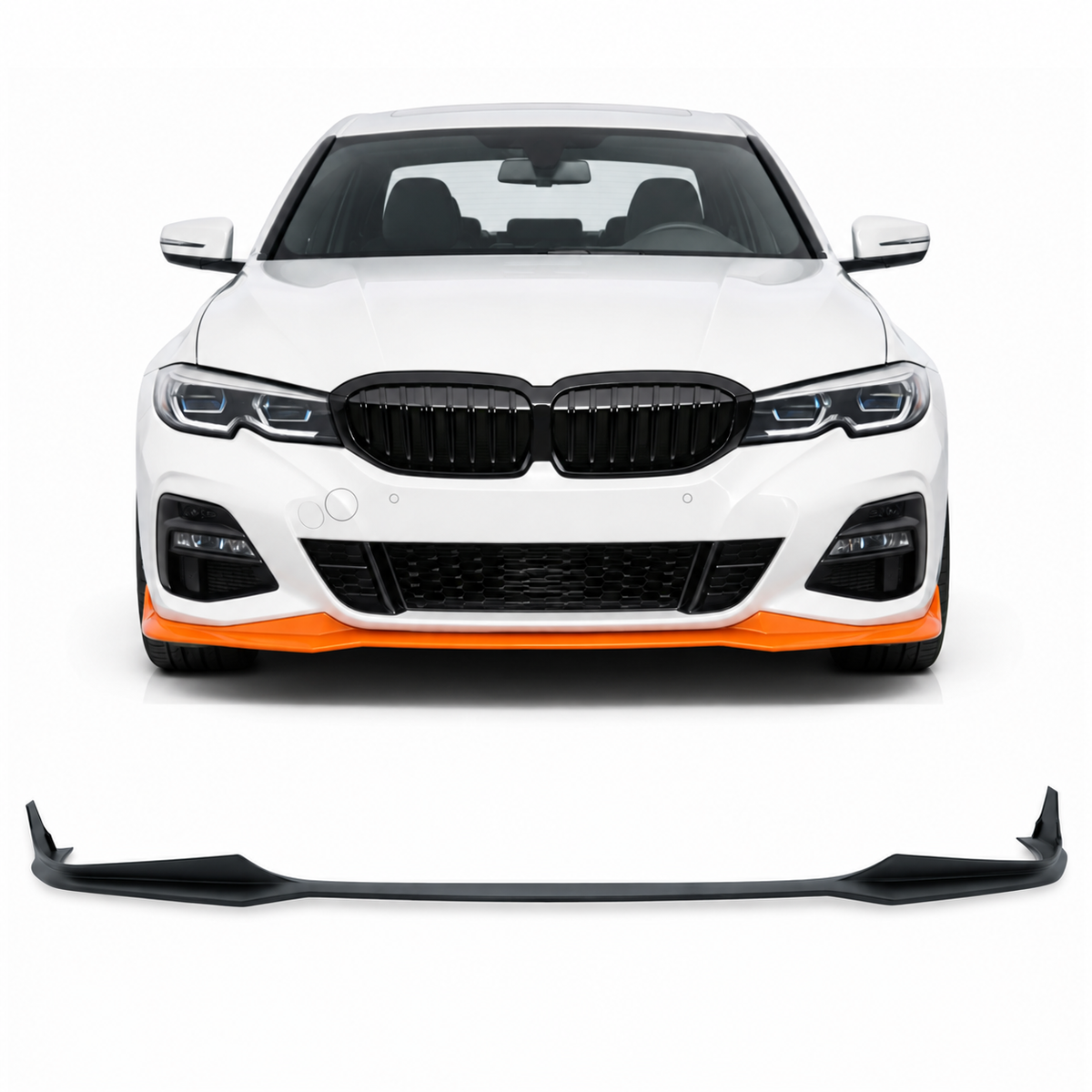 Frontspoilerlippe mattschwarz passend für BMW 3er G20 G21 2019-2022 – Ansicht 1
