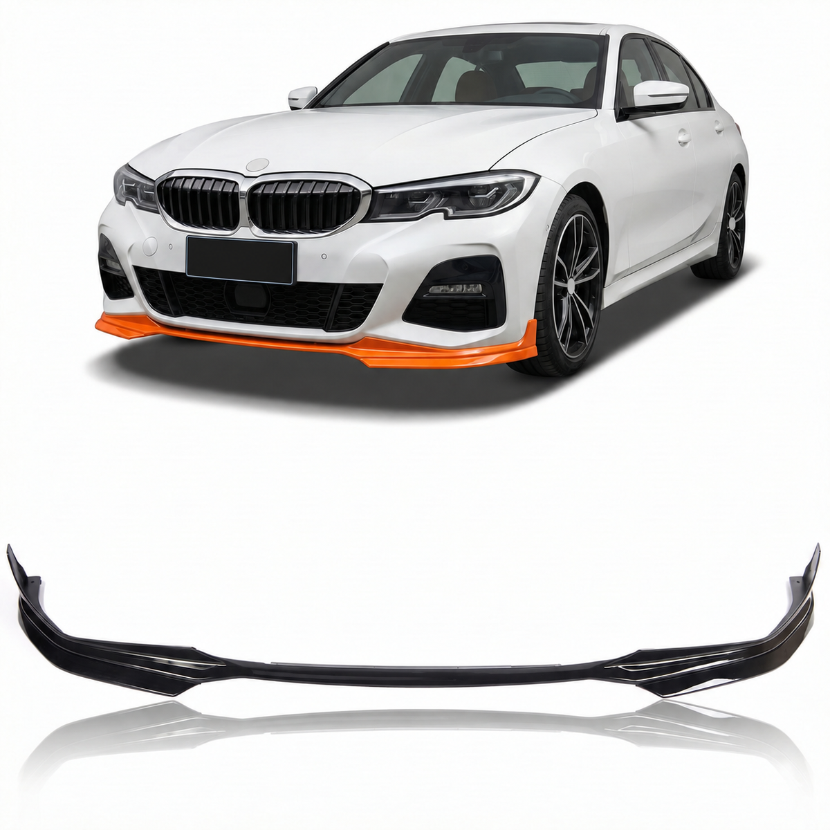 Frontspoiler schwarz glänzend passend für BMW 3er G20 G21 2019-2022 – Ansicht 1