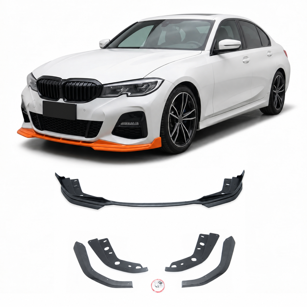 Frontspoilerlippe Carbon-Optik passend für BMW 3er G20 G21 2019-2022 – Ansicht 1