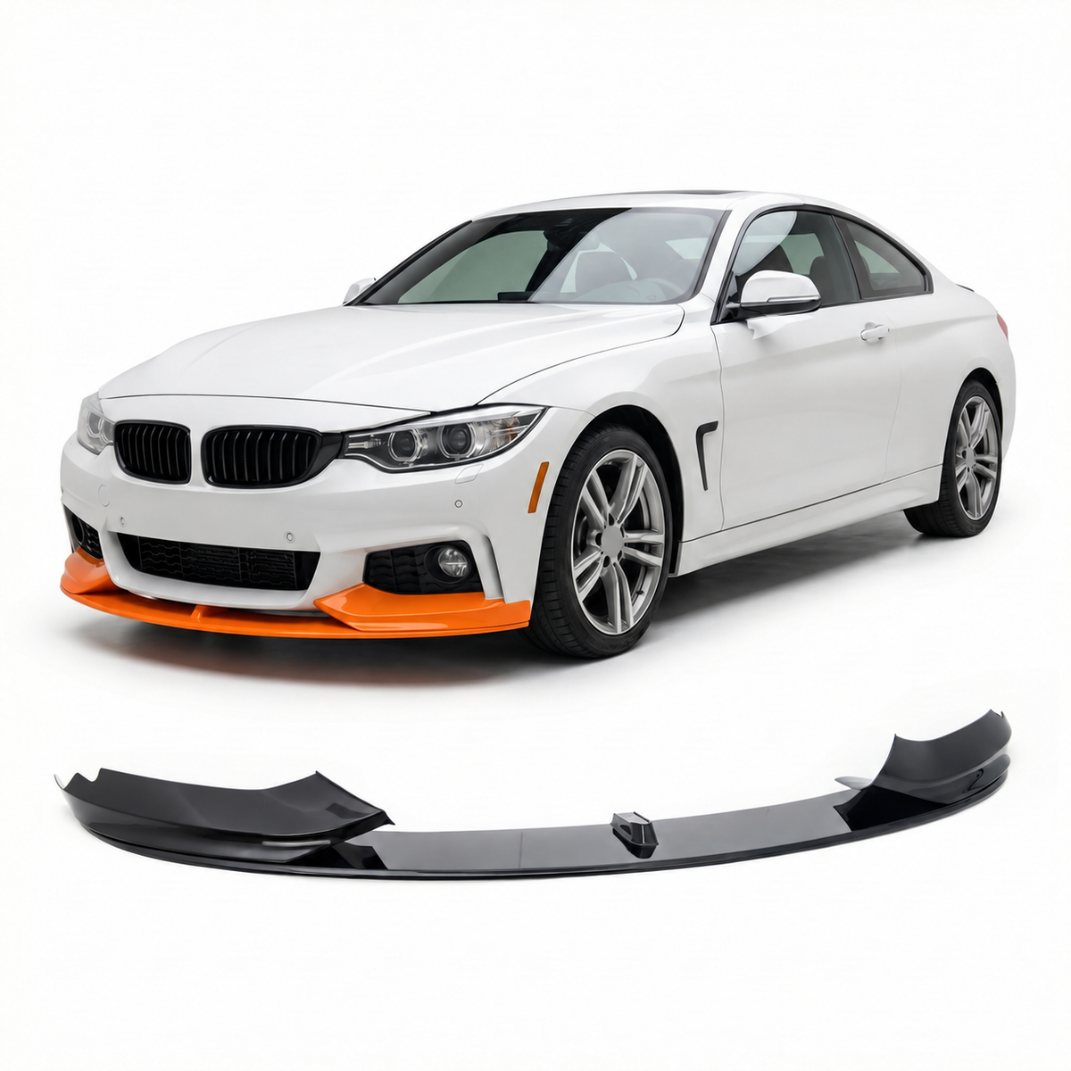 Frontspoiler schwarz glänzend passend für BMW 4er F32 F33 F36 2013-2021 – Ansicht 1
