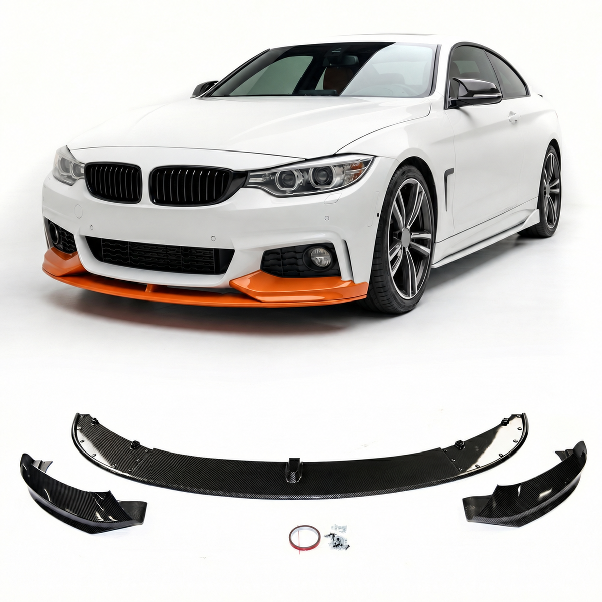 Frontspoilerlippe Carbon-Optik passend für BMW 4er (F32/F33/F36) 2013-2021 – Ansicht 1