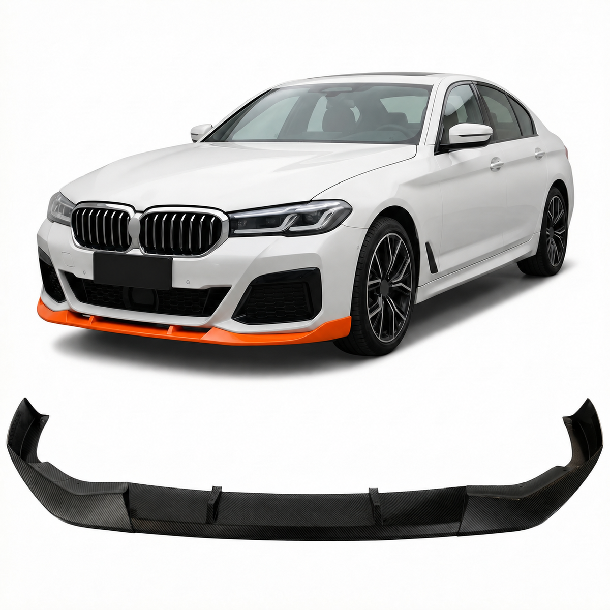 Frontspoilerlippe Carbon-Optik passend für BMW 5er G30 G31 2021-2024 – Ansicht 1