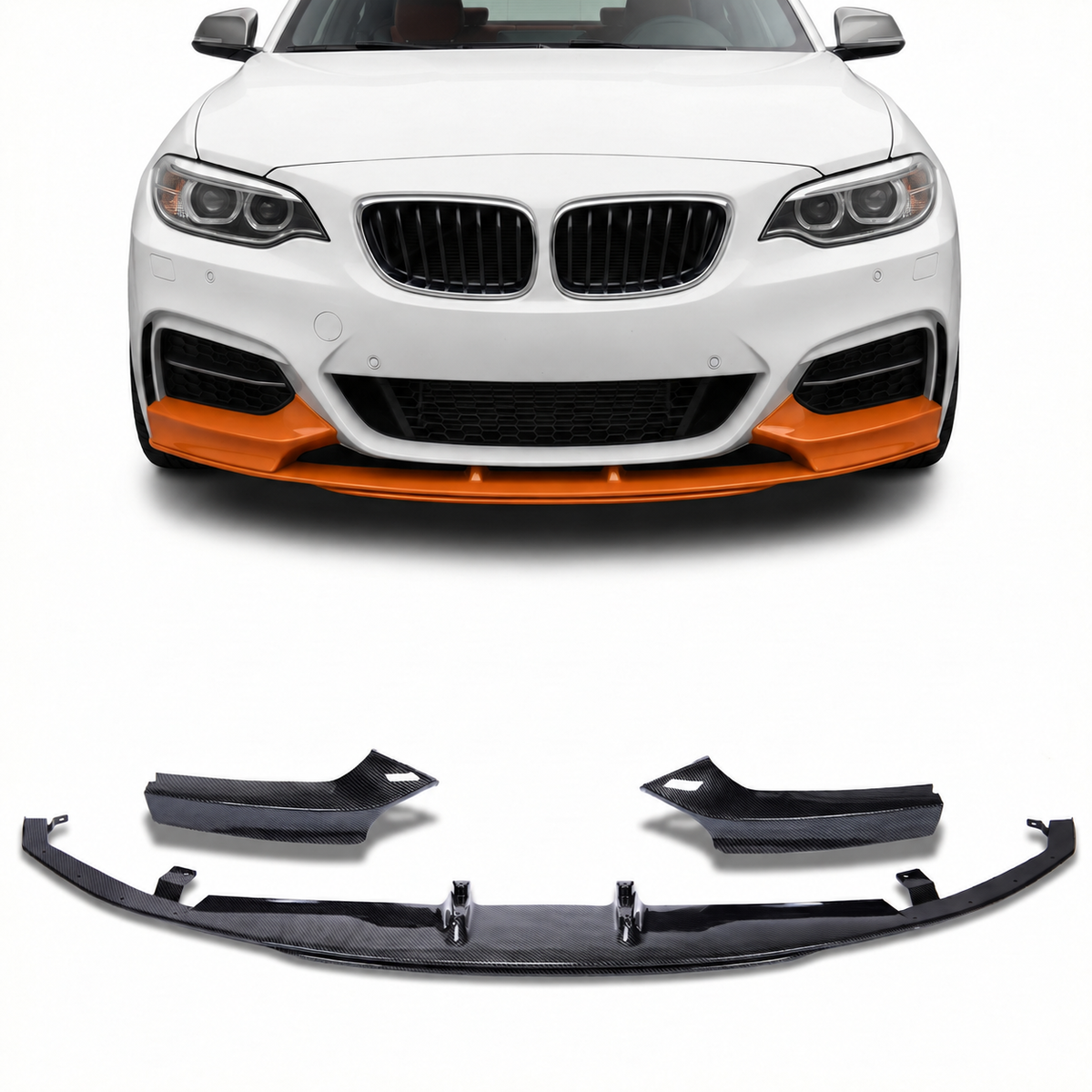Frontspoilerlippe Carbon-Optik passend für BMW 2er F22 F23 2012-2018 – Ansicht 1