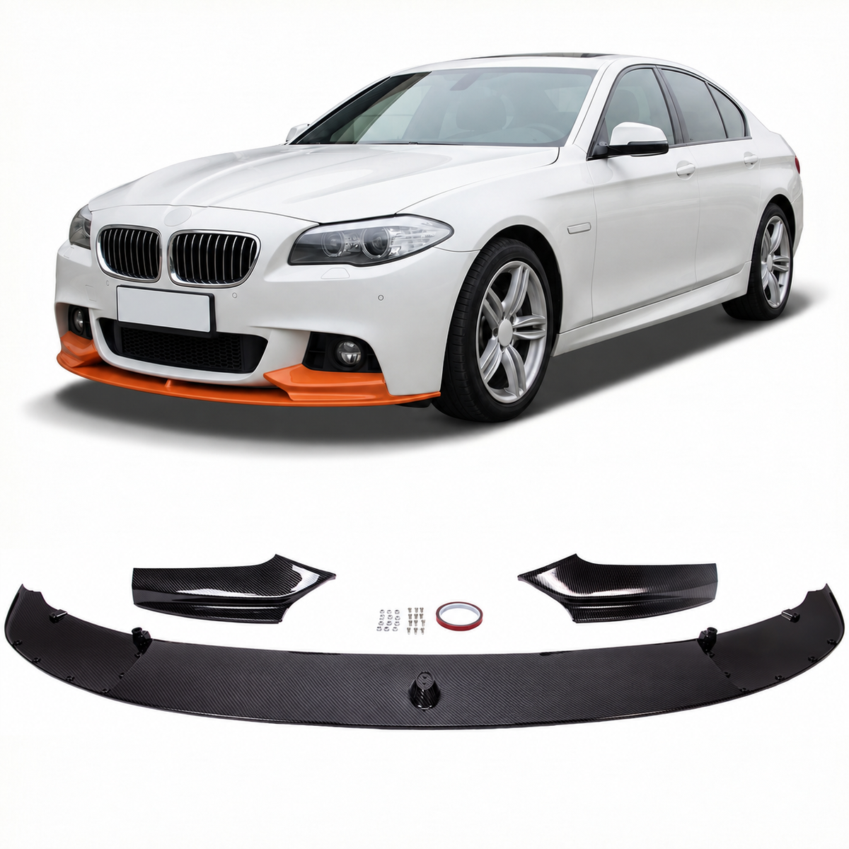 Frontspoilerlippe Carbon-Optik passend für BMW 5er F10 F11 2010-2017 – Ansicht 1