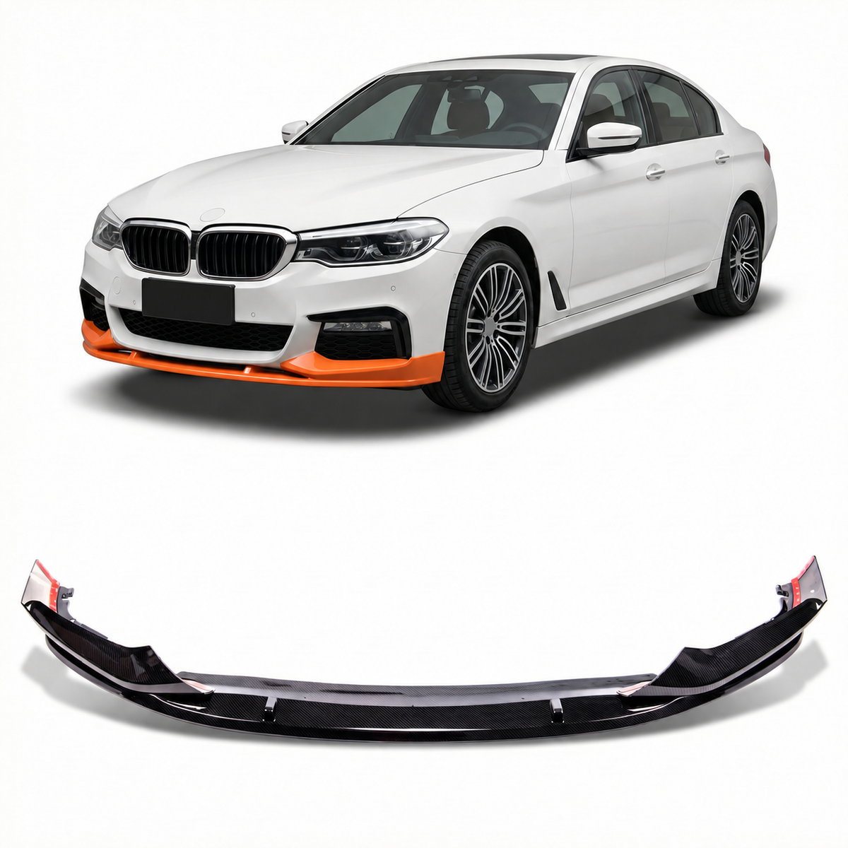 Frontspoilerlippe Carbon-Optik passend für BMW 5er G30 G31 2017-2020 – Ansicht 1