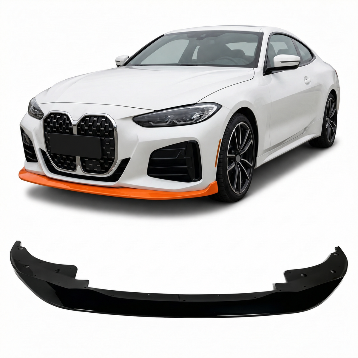 Frontspoiler schwarz glänzend passend für BMW 4er G22 G23 2020-2024 – Ansicht 1