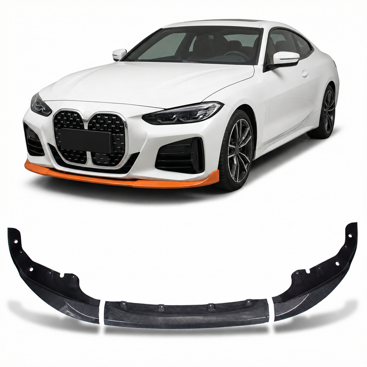 Frontspoilerlippe Carbon-Optik passend für BMW 4er G22 G23 G83 2020+ – Ansicht 1