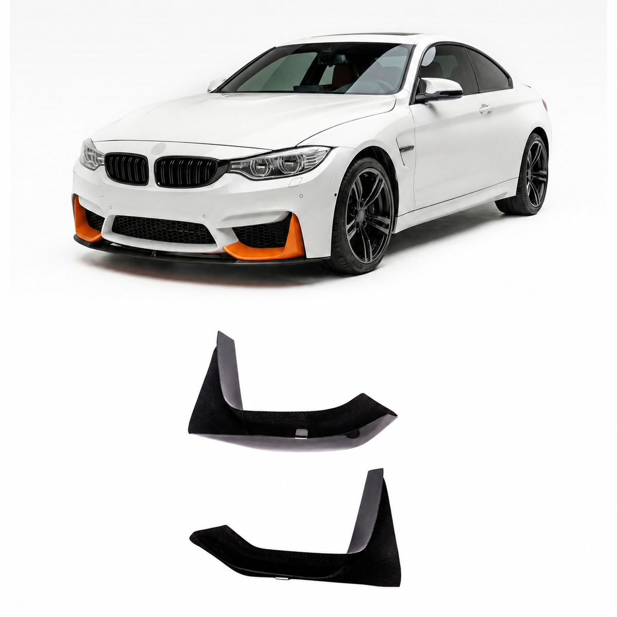 Frontspoilerlippe Carbonfaser passend für BMW M3 (F80) M4 (F82/F83) 2013-2021 – Ansicht 1