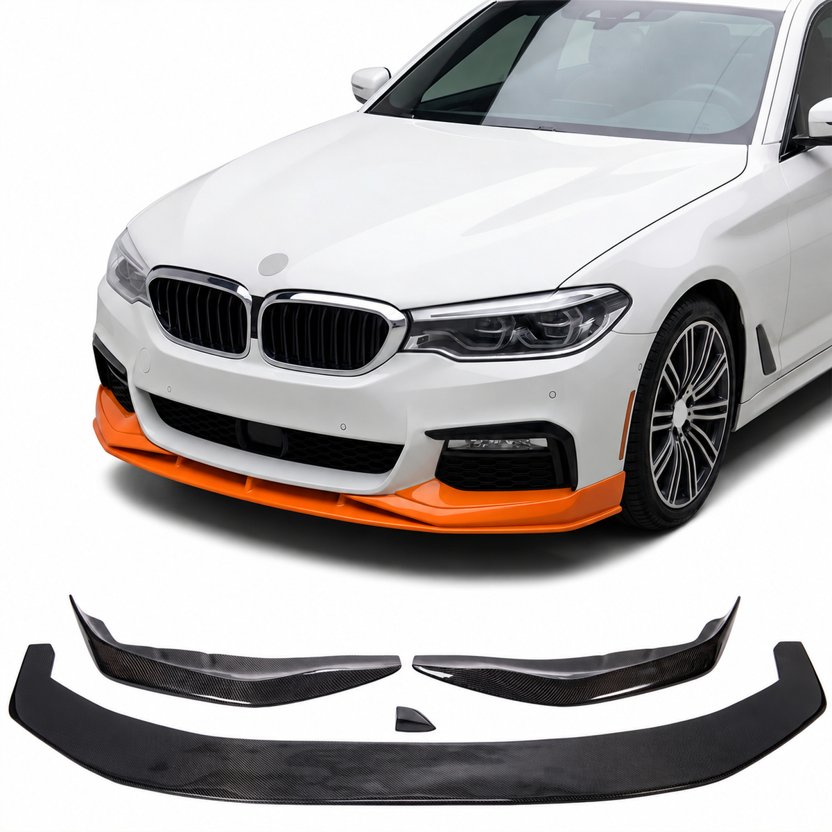 Frontspoilerlippe Carbonfaser passend für BMW 5er G30 G31 2017-2020 – Ansicht 1