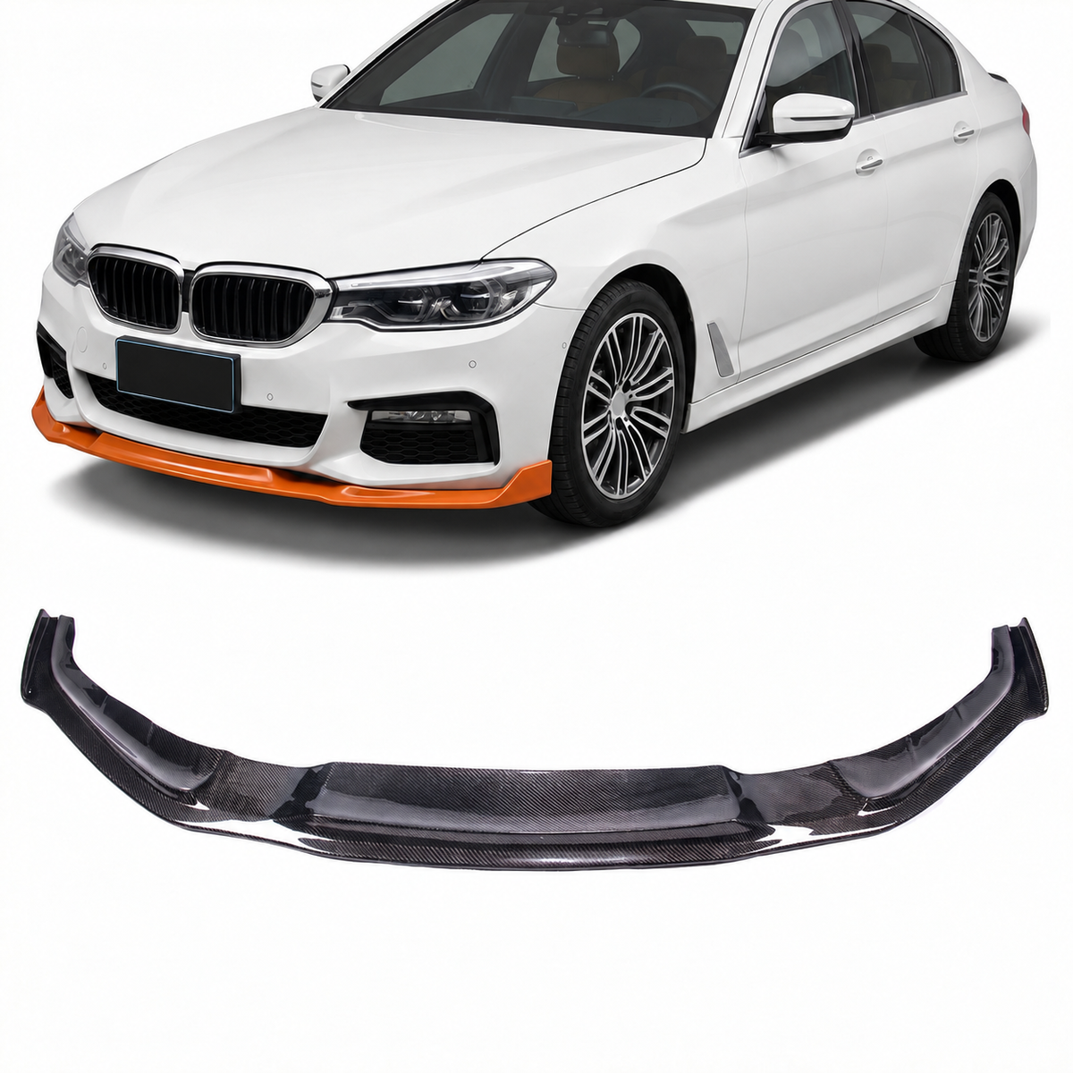 Frontspoilerlippe Carbonfaser passend für BMW 5er G30 G31 2017-2021 – Ansicht 1