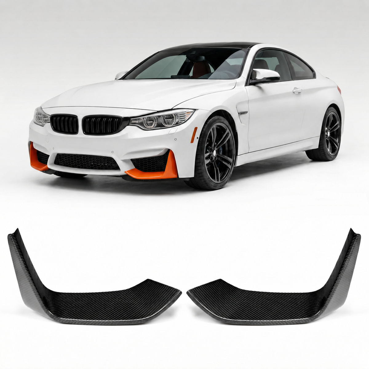 Frontspoilerlippe Carbonfaser passend für BMW M3 (F80) M4 (F82 F83) 2013-2021 – Ansicht 1