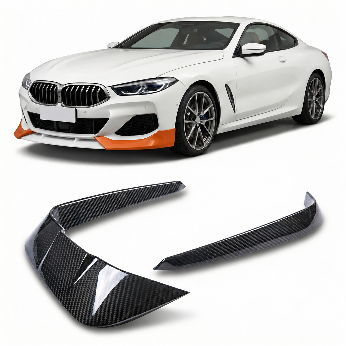 Frontspoilerlippe Carbonfaser passend für BMW 8 G14/G15/G16 2018+ – Ansicht 1