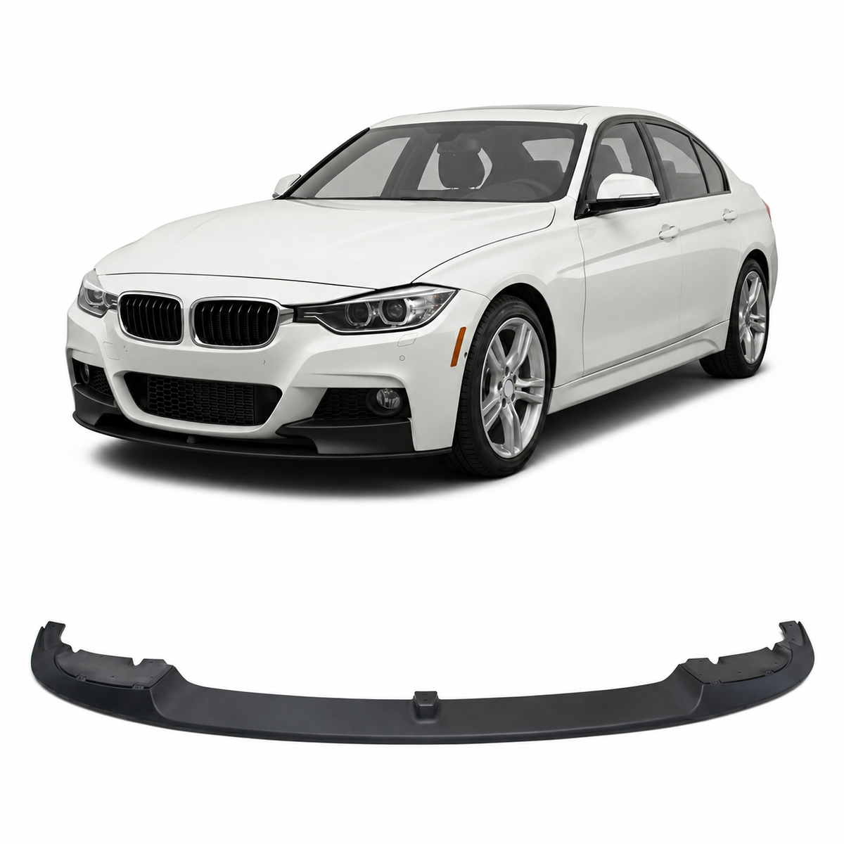 Frontspoilerlippe mattschwarz passend für BMW 3er F30 F31 2012-2018 – Ansicht 1