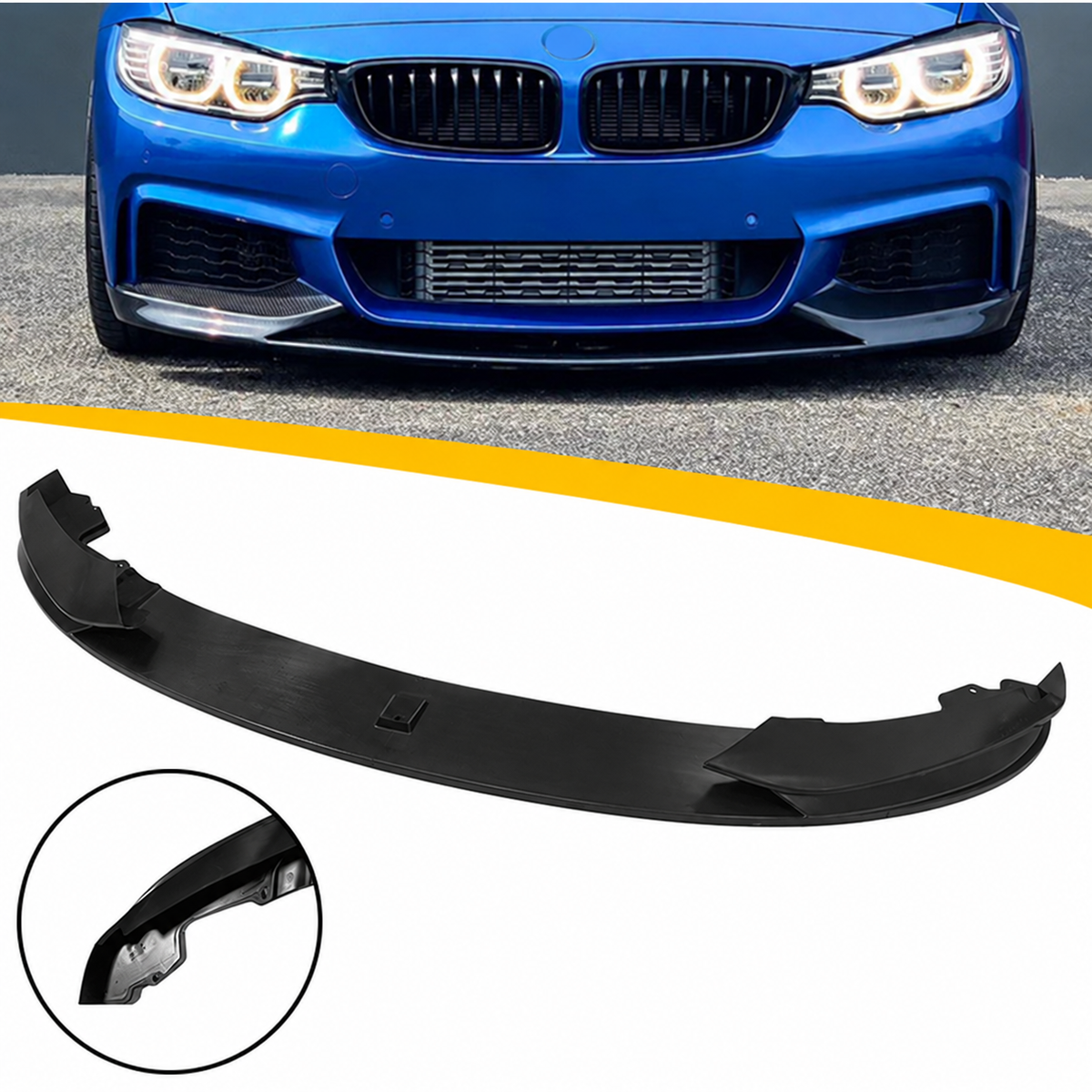 Frontspoilerlippe schwarz glänzend passend für BMW 5er F10 F11 2010-2017 – Ansicht 1