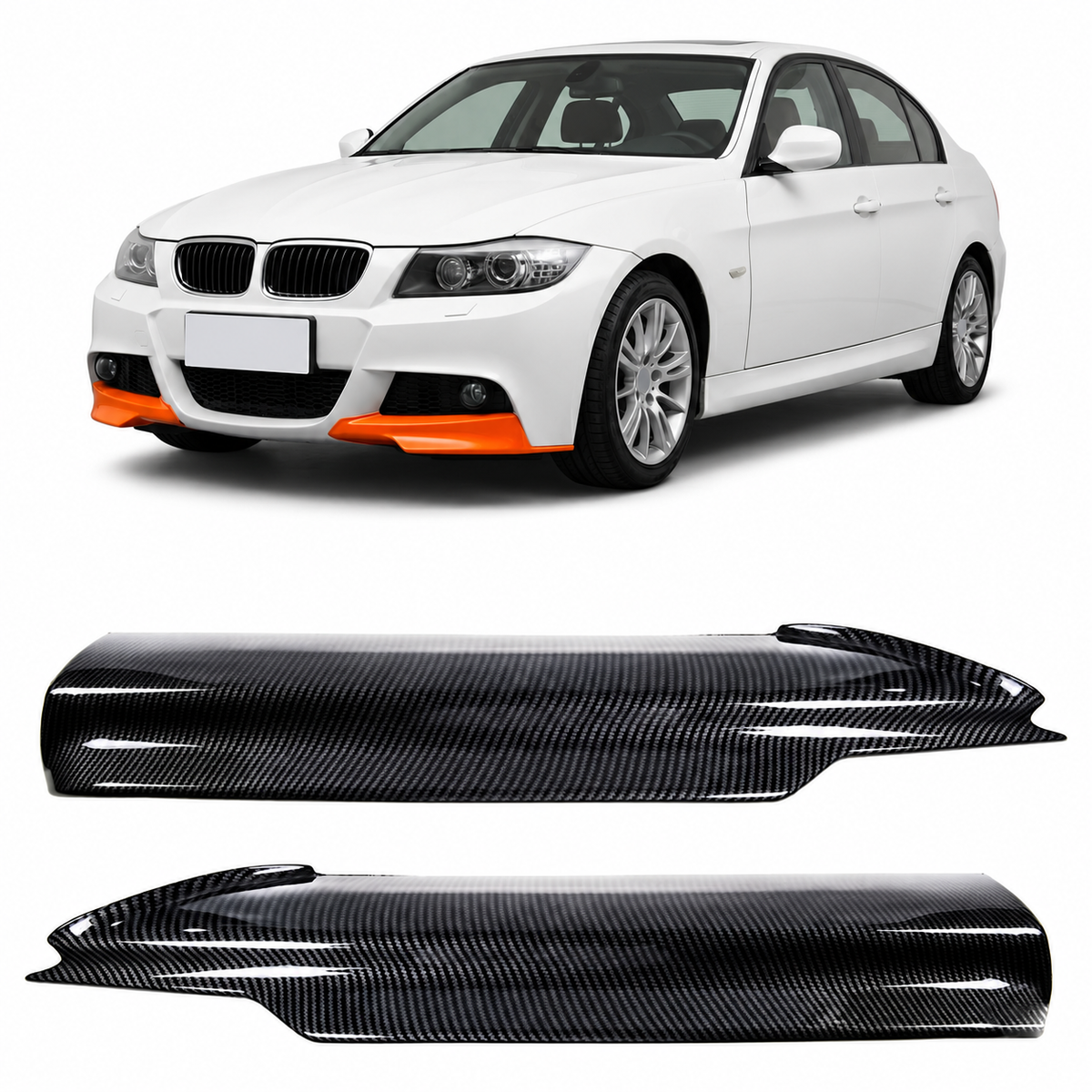 Frontspoilerlippe Carbon-Optik passend für BMW 3er E90 E91 2005-2008 – Ansicht 1