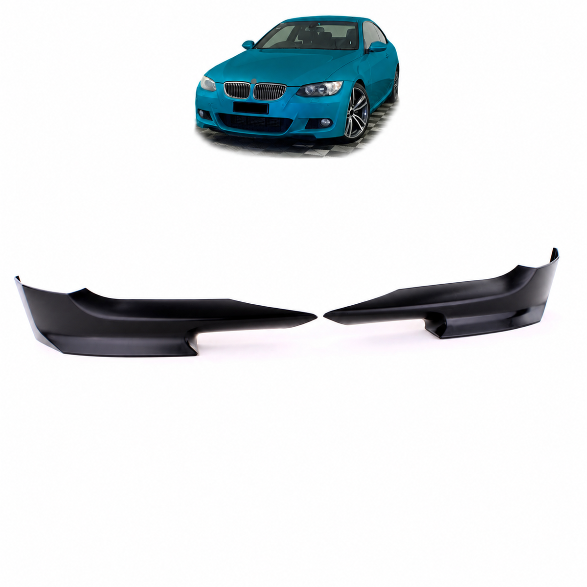 Frontspoilerlippe mattschwarz passend für BMW 3er E92 E93 2006-2010 M-Technik – Ansicht 1