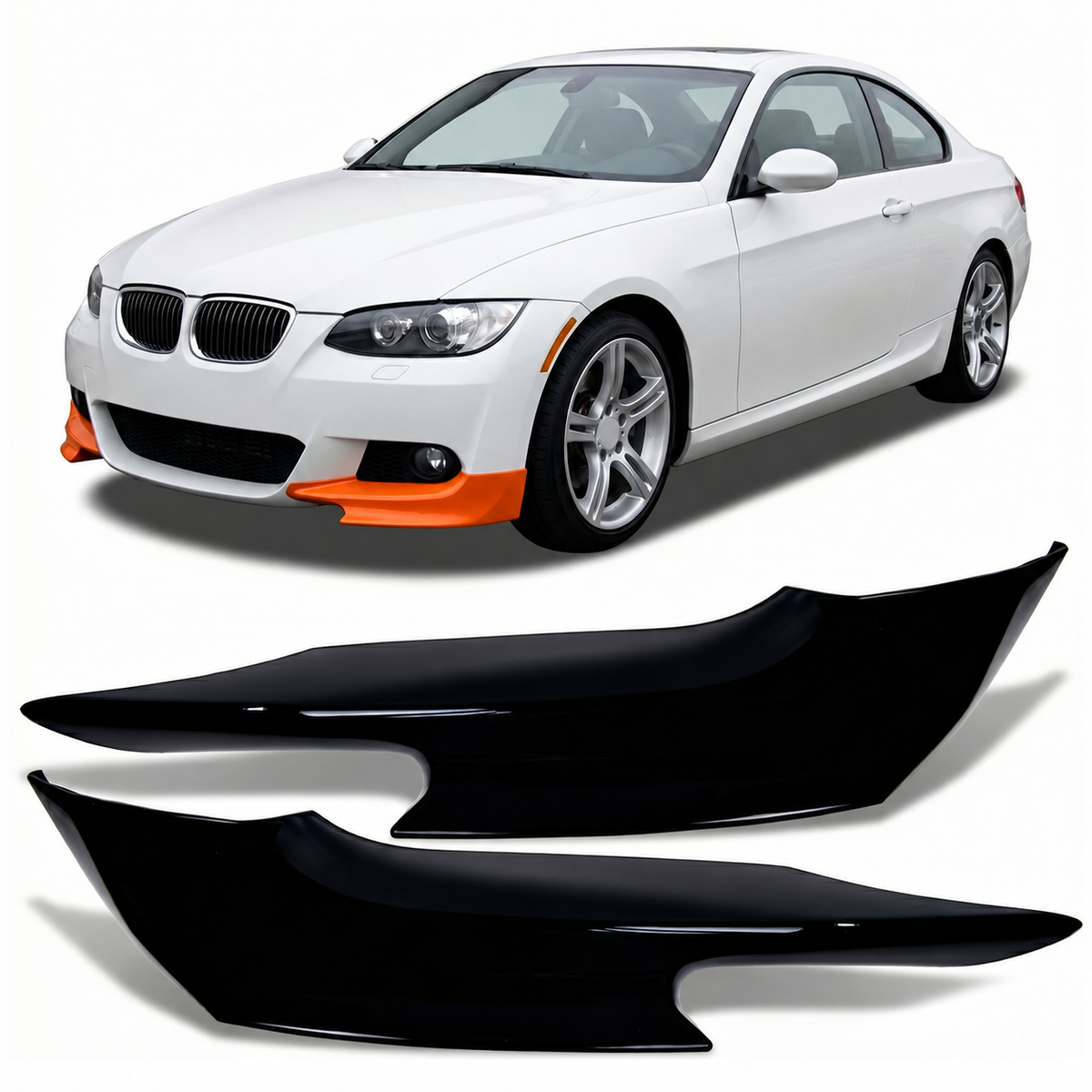 Frontspoiler schwarz glänzend passend für BMW 3er E92 E93 2006-2010 – Ansicht 1