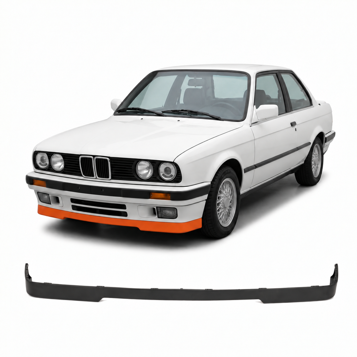 Frontspoilerlippe mattschwarz passend für BMW 3 E30 318is 1988-1991 – Ansicht 1