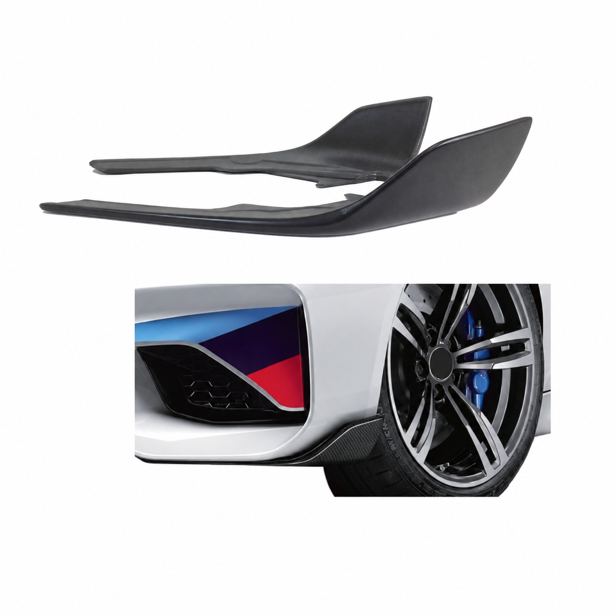 Frontspoilerlippe mattschwarz passend für BMW 2er F22 F23 2012-2021 – Ansicht 2