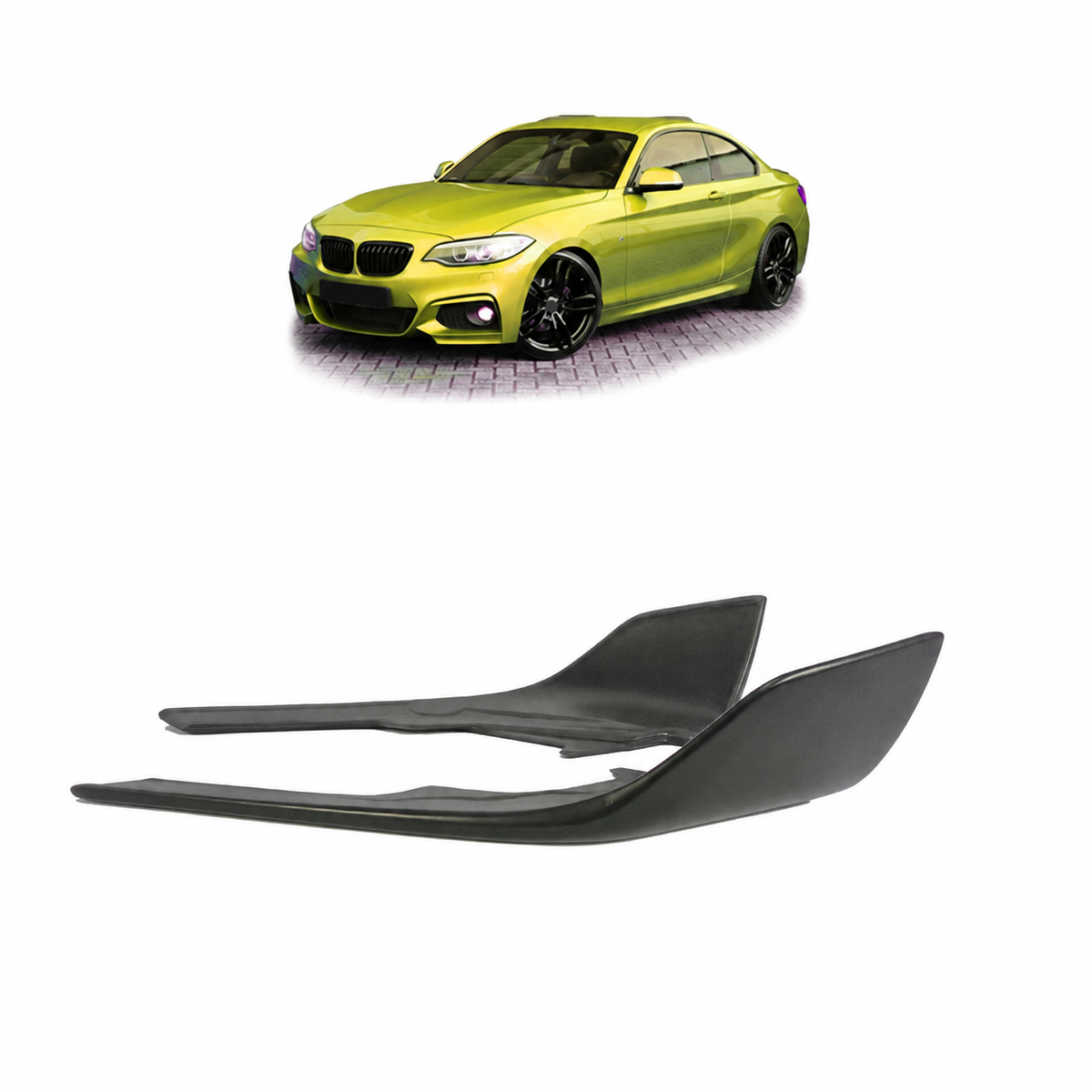 Frontspoilerlippe mattschwarz passend für BMW 2er F22 F23 2012-2021 – Ansicht 1