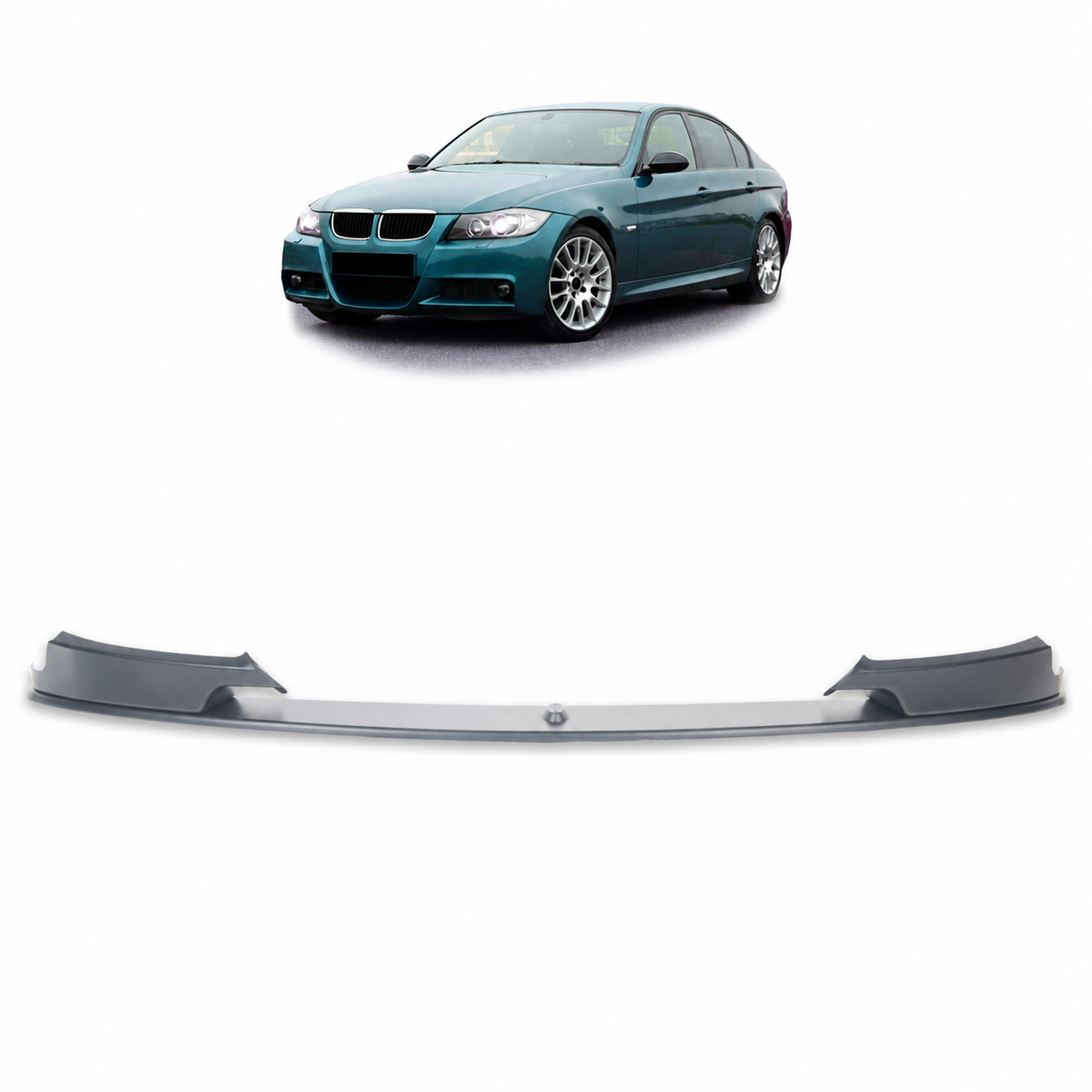 Frontspoilerlippe mattschwarz passend für BMW 3er E90 E91 2005-2011 – Ansicht 1