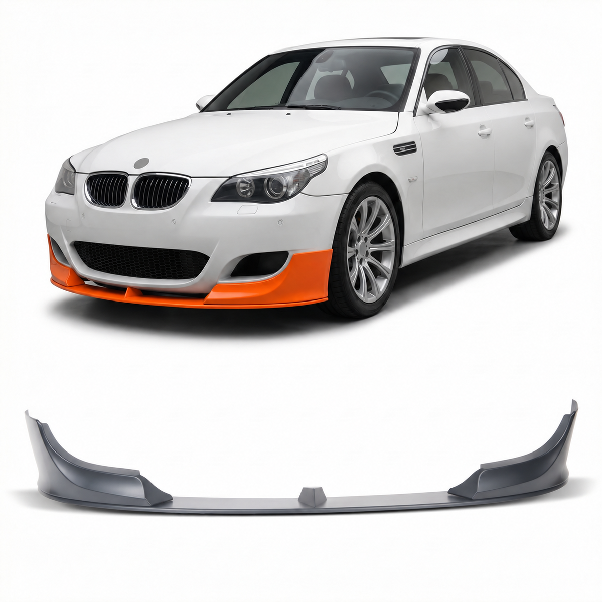 Frontspoilerlippe mattschwarz passend für BMW 5er E60 E61 2003-2010 – Ansicht 1