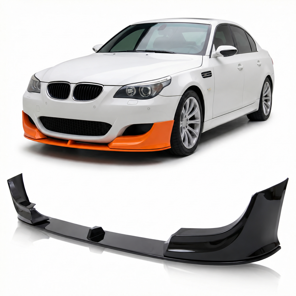 Frontspoiler schwarz glänzend passend für BMW 5er E60 E61 2003-2010 M5 – Ansicht 1