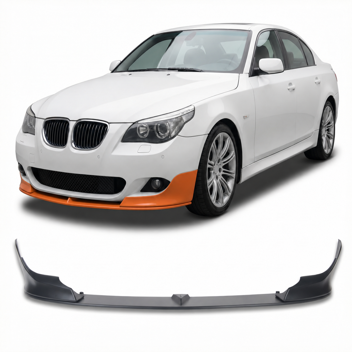 Frontspoilerlippe mattschwarz passend für BMW 5er E60 E61 2003-2010 – Ansicht 1