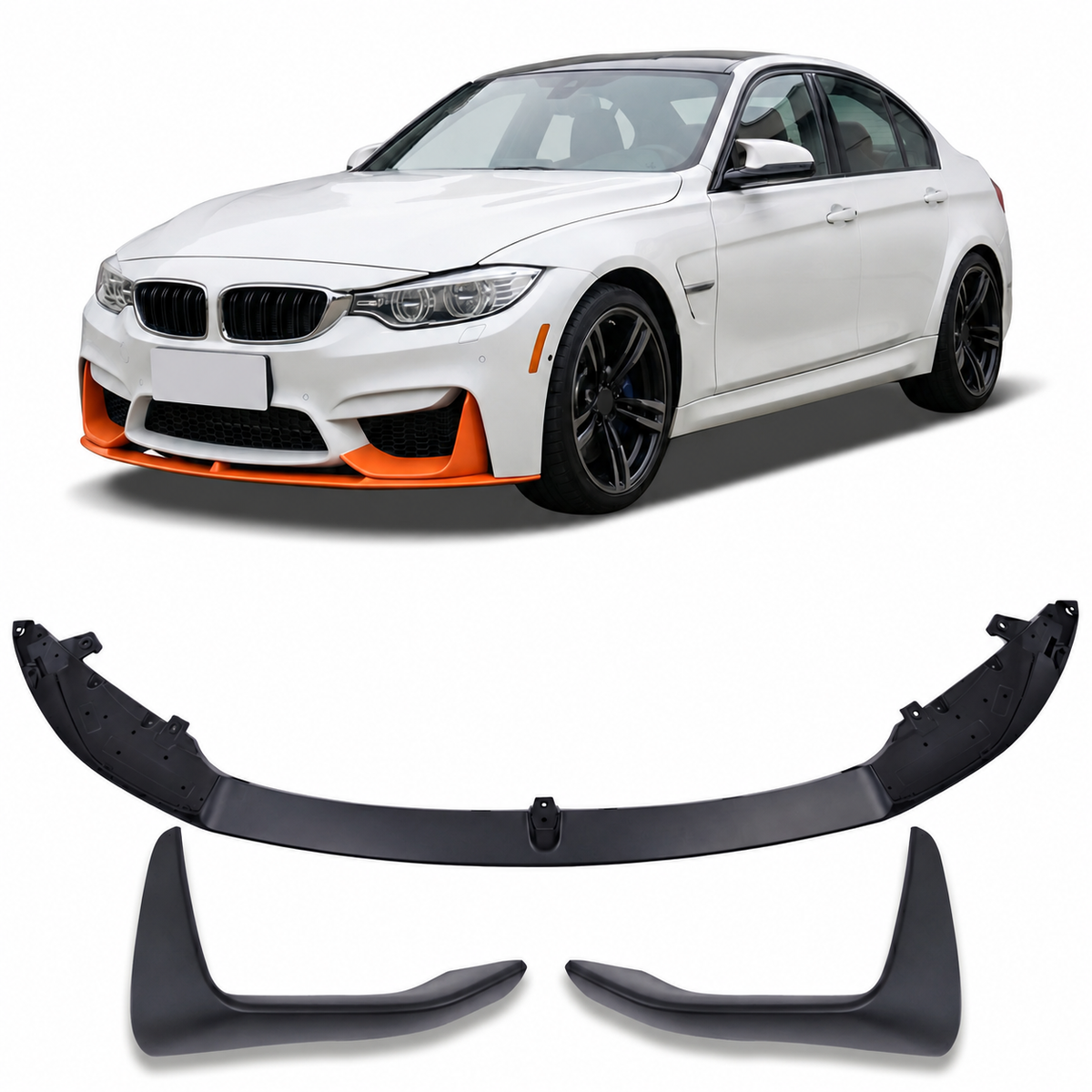 Frontspoilerlippe mattschwarz passend für BMW M3 (F80) 2012-2018 – Ansicht 1