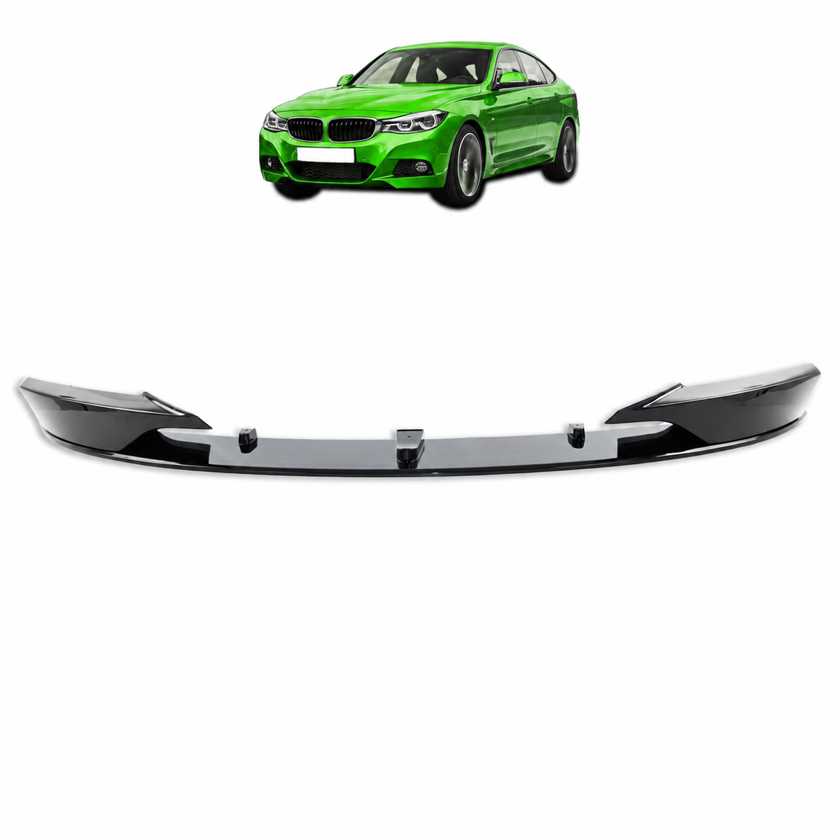 Frontspoilerlippe schwarz glänzend passend für BMW 3er F34 GT 2013-2020 – Ansicht 1