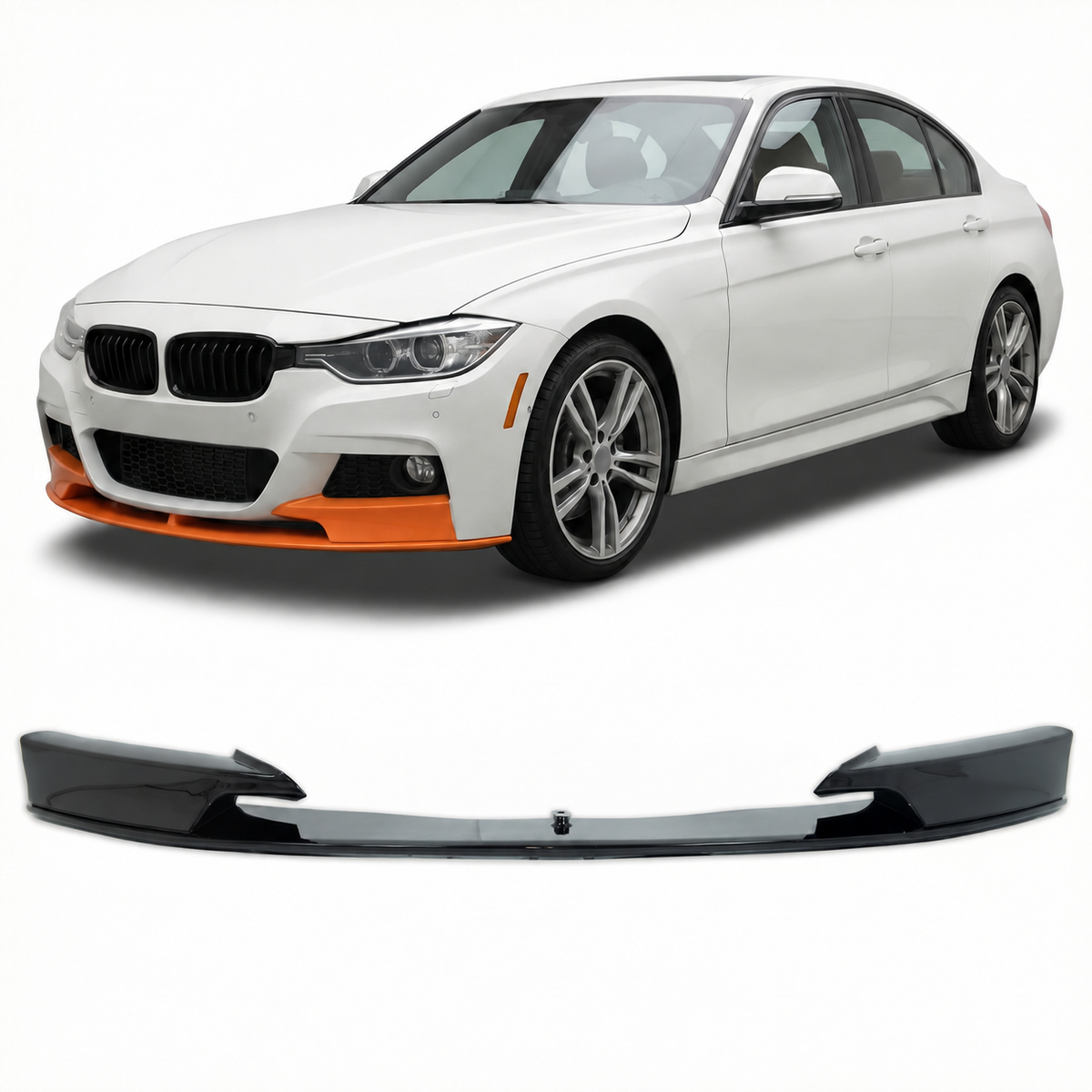 Frontspoilerlippe schwarz glänzend passend für BMW 3er F30 F31 2011-2019 – Ansicht 1