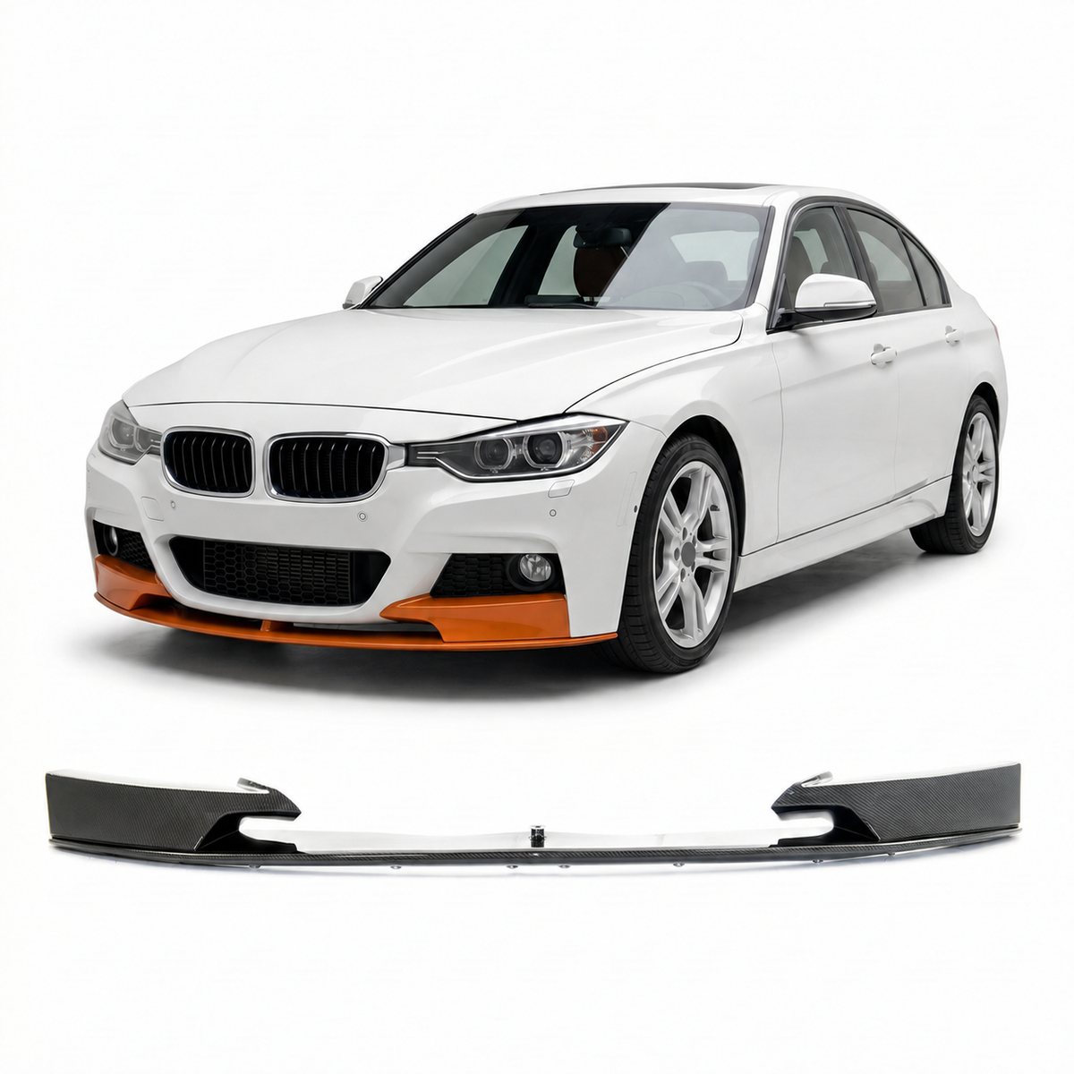 Frontspoilerlippe Carbon-Optik passend für BMW 3er F30 F31 2011-2019 – Ansicht 1
