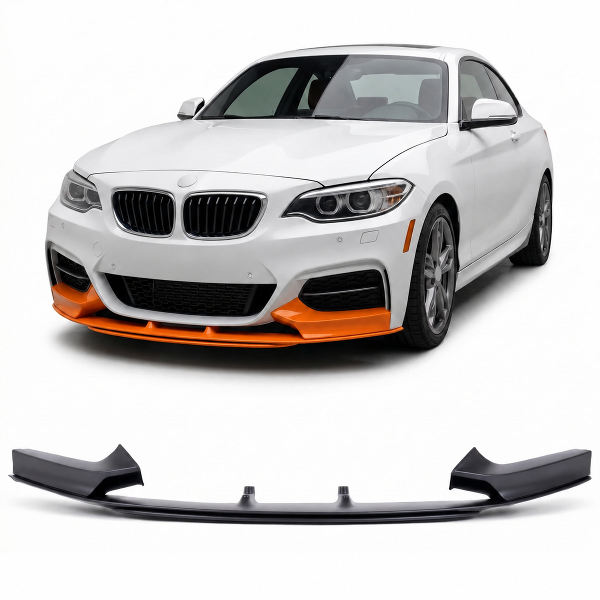 Frontspoilerlippe mattschwarz passend für BMW 2er F22 F23 2012-2021 – Ansicht 1