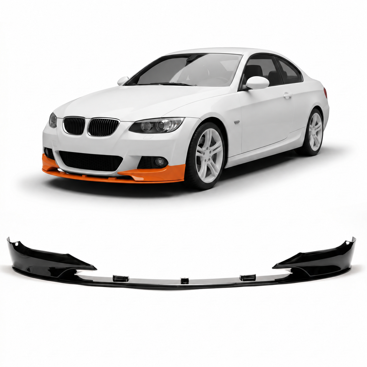 Frontspoilerlippe schwarz glänzend passend für BMW 3er E92 E93 2006-2010 – Ansicht 1