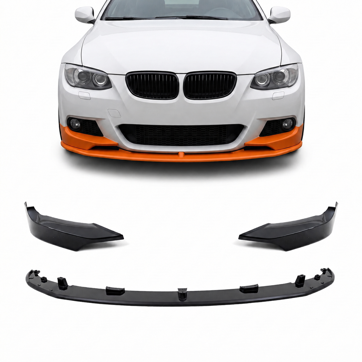 Frontspoilerlippe schwarz glänzend passend für BMW 3er E92 E93 2010-2014 – Ansicht 1
