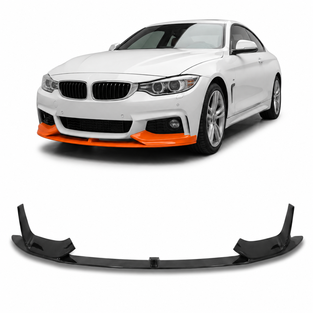 Frontspoiler schwarz glänzend passend für BMW 4er F32 F33 F36 2013-2020 – Ansicht 1