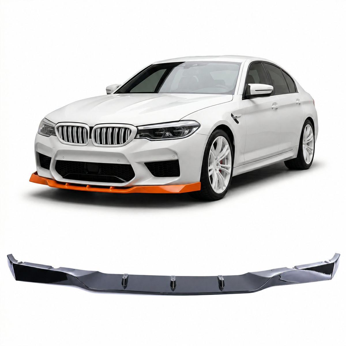 Frontspoiler schwarz glänzend passend für BMW 5er G30 G31 2016-2020 M5 – Ansicht 1