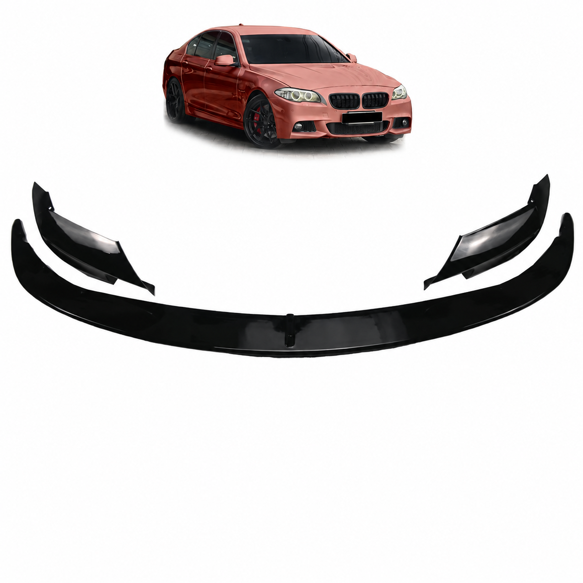 Frontspoiler schwarz glänzend passend für BMW 5er F10 F11 2011-2016 – Ansicht 1