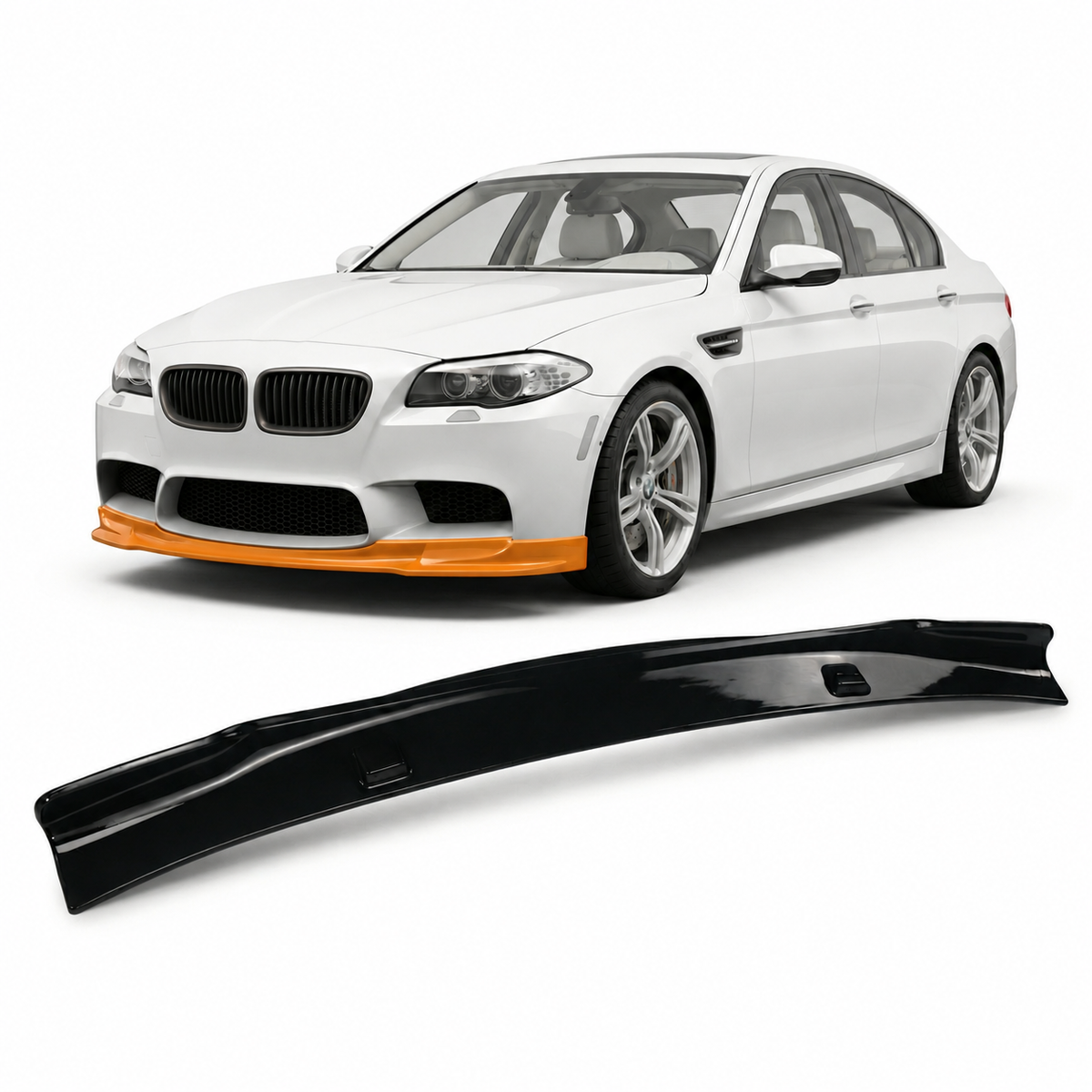 Frontspoiler schwarz glänzend passend für BMW 5er M5 2011-2016 – Ansicht 1