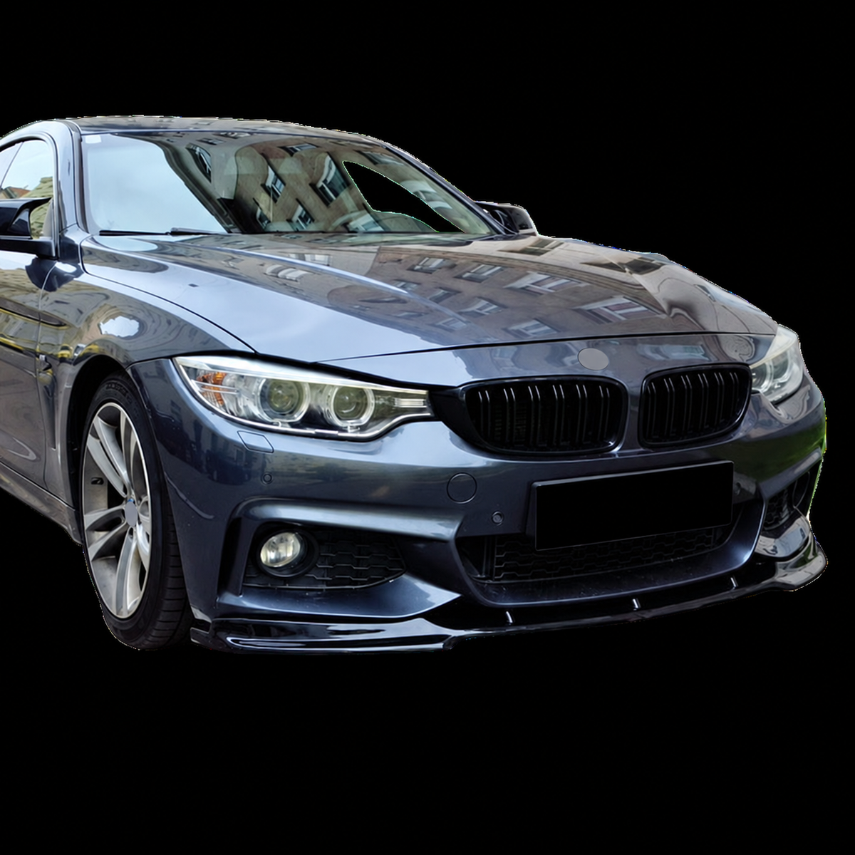 Frontsplitter schwarz glänzend passend für BMW 4er F32/F33/F36 M-Paket 2013-2019 – Ansicht 6
