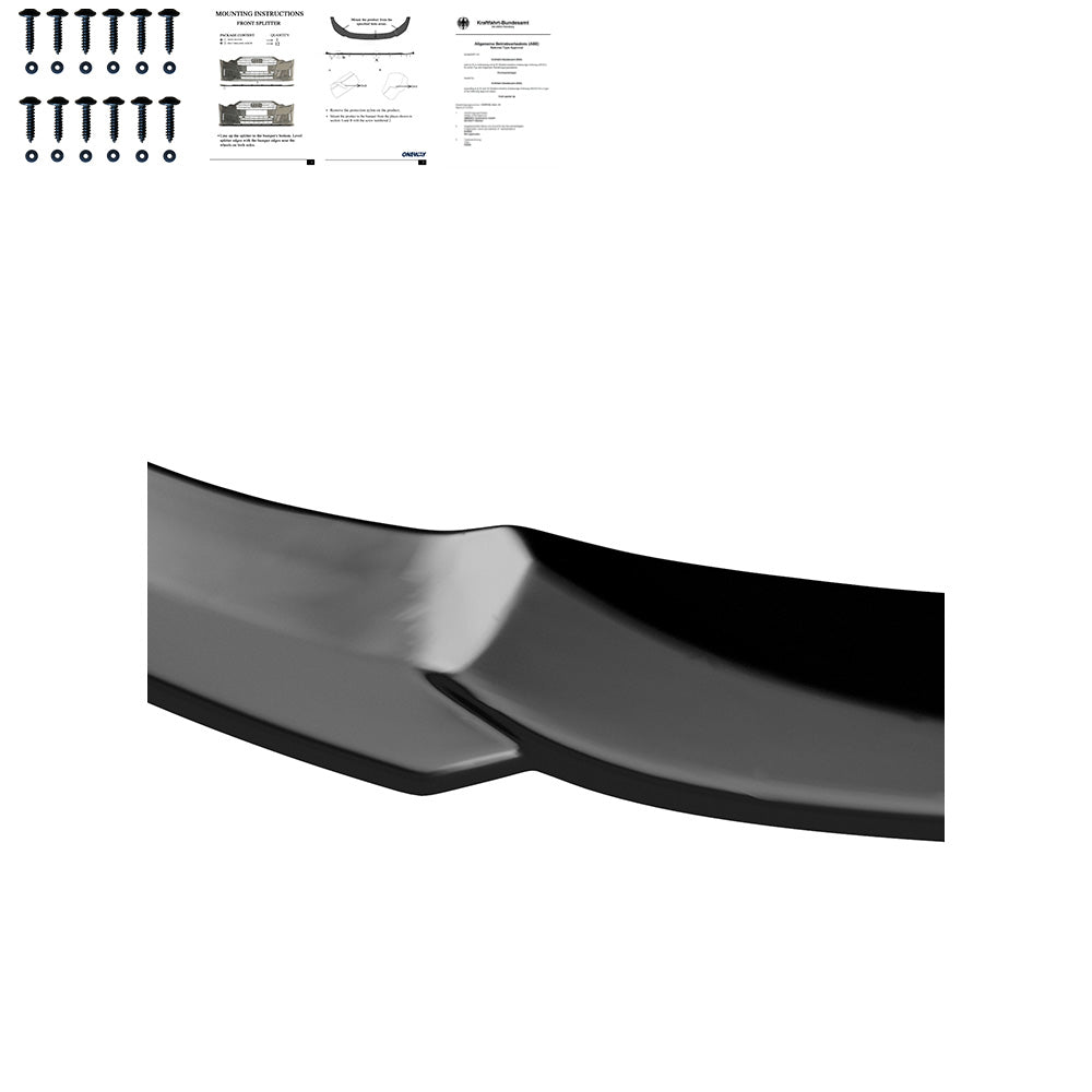 Frontsplitter schwarz glänzend passend für BMW 5er F10/F11 M-Paket 2011-2016 – Ansicht 2