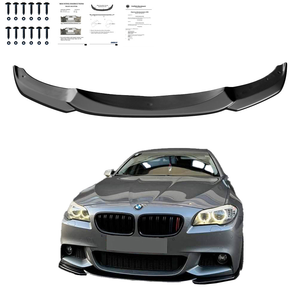 Frontsplitter schwarz glänzend passend für BMW 5er F10/F11 M-Paket 2011-2016 – Ansicht 8