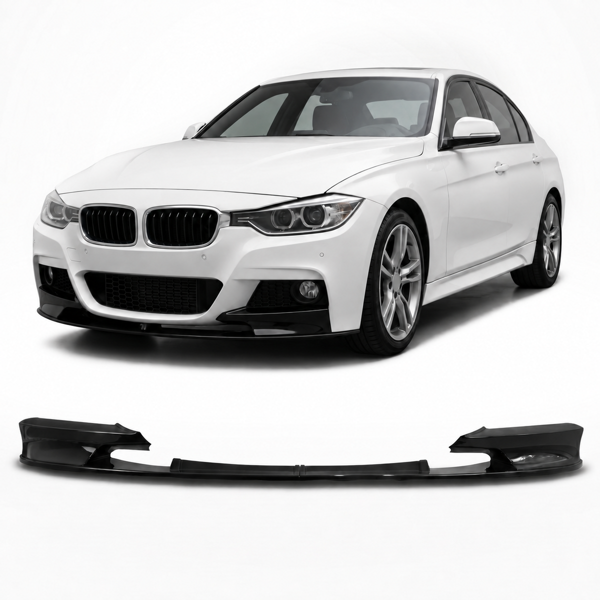 Frontspoiler schwarz glänzend passend für BMW 3er F30/F31 2011-2018 M-Technik – Ansicht 1