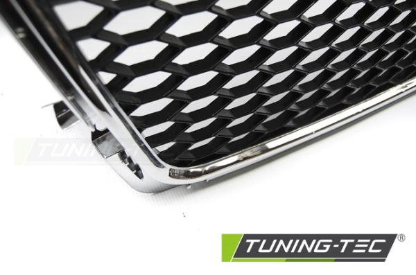Sportgrill / Kühlergrill passend für Audi A4 B8 (8K) 08-11 chrom in Wabendesign