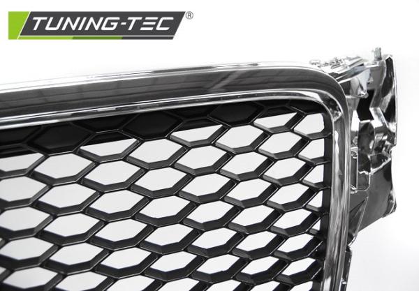 Sportgrill / Kühlergrill passend für Audi A4 B8 (8K) 08-11 chrom in Wabendesign