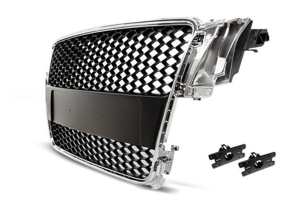 Sportgrill / Kühlergrill passend für Audi A5 (8T) 07-11 chrom in Wabendesign