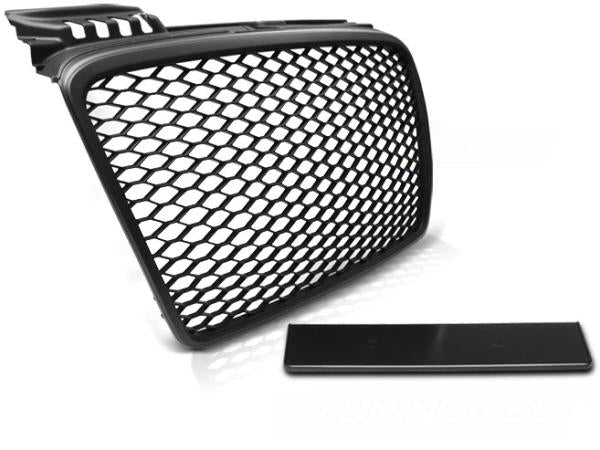Sportgrill / Kühlergrill passend für Audi A4 B7 (8E) 04-08 matt schwarz in Wabendesign