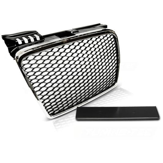 Sportgrill / Kühlergrill passend für Audi A4 B7 (8E) 04-08 chrom in Wabendesign