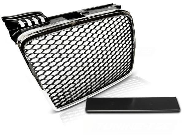 Sportgrill / Kühlergrill passend für Audi A4 B7 (8E) 04-08 chrom in Wabendesign