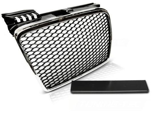 Sportgrill / Kühlergrill passend für Audi A4 B7 (8E) 04-08 chrom in Wabendesign